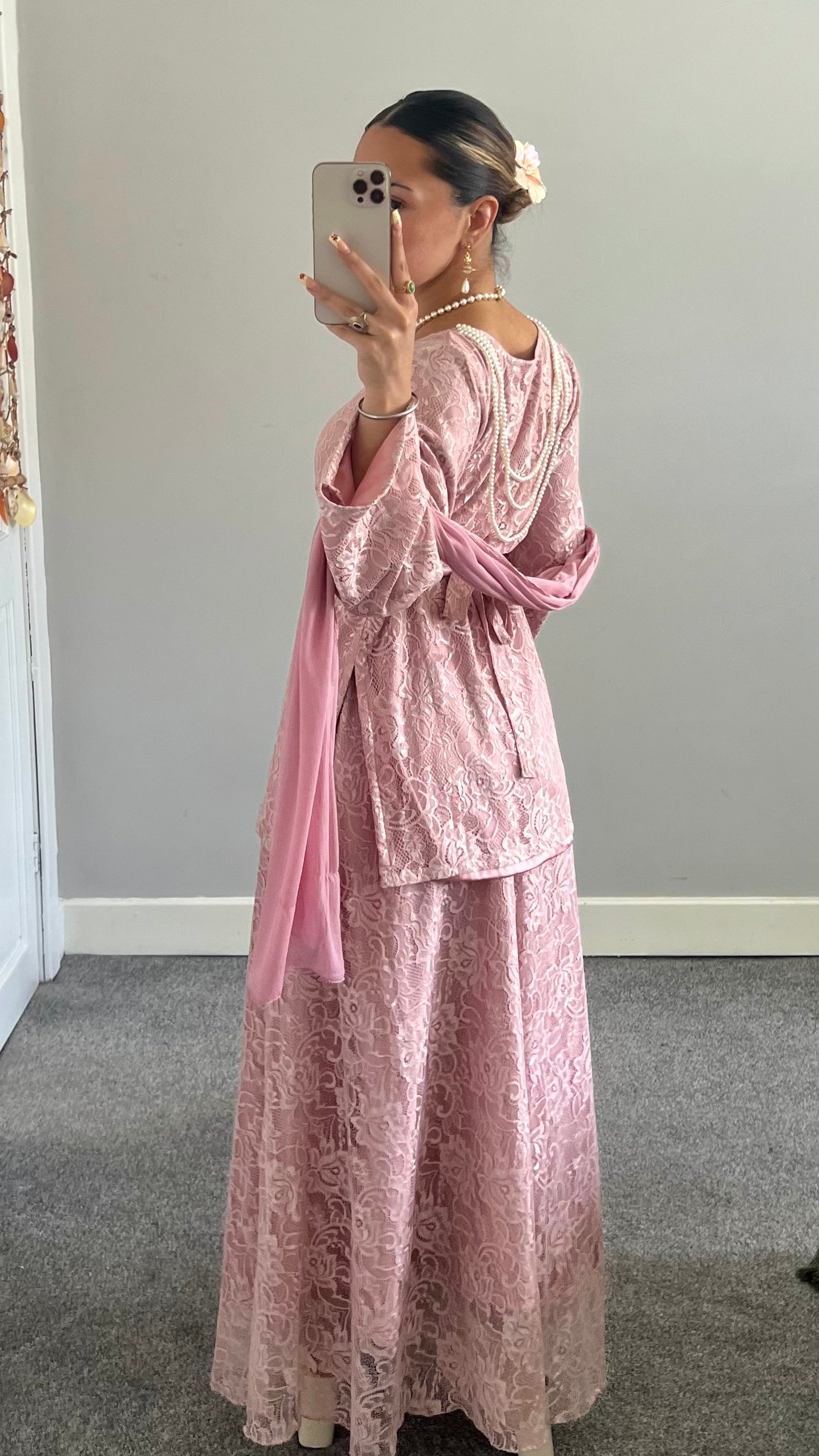 The Lace & Pearls Modest set