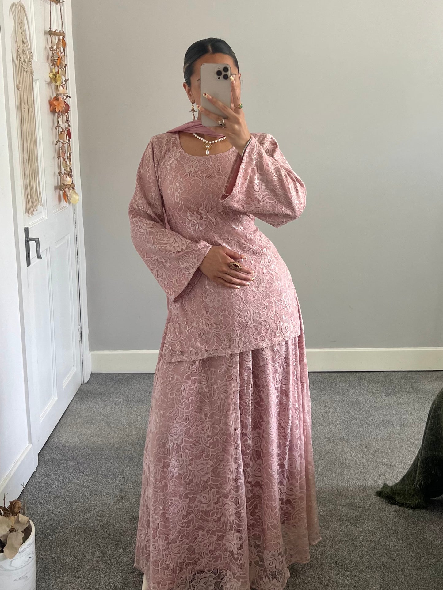 The Lace & Pearls Modest set