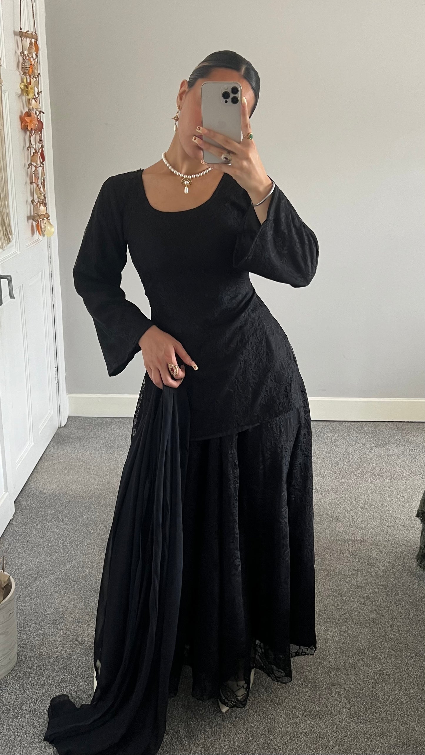 The Lace & Pearls Modest set